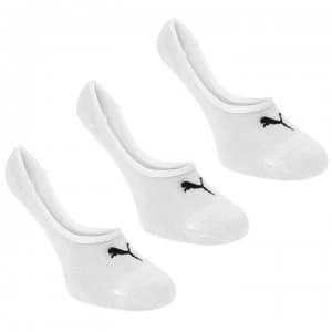 Puma 3 Pack Footie Socks Mens - White