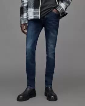 AllSaints Mens Cotton Traditional Cigarette Skinny Jeans, Blue, Size: 32/L30