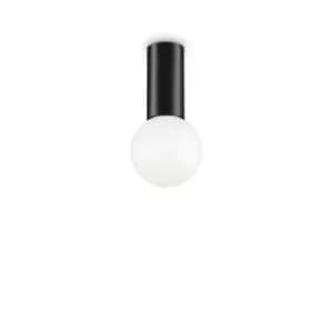 Petit Indoor 1 Light Semi Flush Ceiling Lamp Black E27