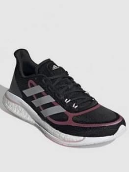 adidas Supernova +, Black/Pink, Size 4, Women