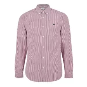 Lacoste Long Sleeve Stripe Shirt - Red