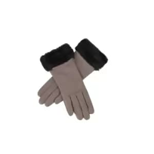 Eastern Counties Leather Womens/Ladies Debbie Faux Fur Cuff Gloves (M) (Grey)