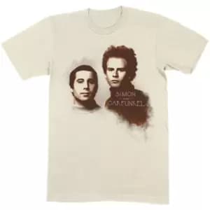 Simon & Garfunkel - Faces Unisex X-Large T-Shirt - Neutral