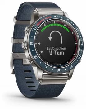 Garmin MARQ Captain Blue Nylon Strap and Black Rubber Watch