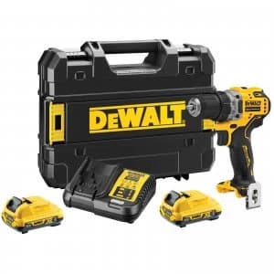 DEWALT DCD701D2 12v XR Cordless Brushless Compact Drill Driver 2 x 2ah Li-ion Charger Case