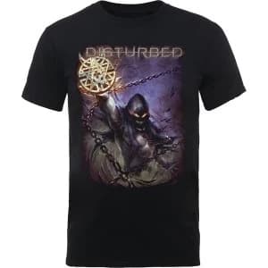Disturbed - Vortex Colours Unisex Large T-Shirt - Black