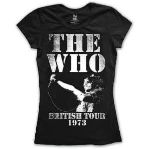 The Who - British Tour 1973 Ladies XX-Large T-Shirt - Black