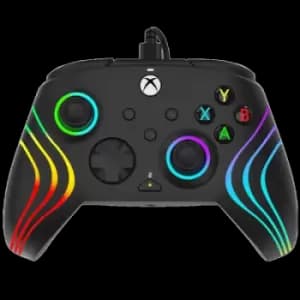PDP Afterglow Wave Wired Xbox Controller: Black for Xbox Series X