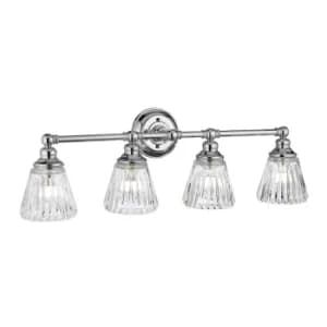 Keynes 4 Light Wall Light Polished Chrome IP44