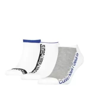 Calvin Klein Klein Mens 3 Pack Ankle Socks - White