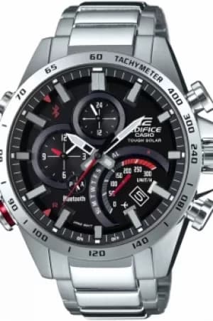 Mens Casio Edifice Bluetooth World Traveller Alarm Chronograph Solar Powered Watch EQB-501XD-1AER