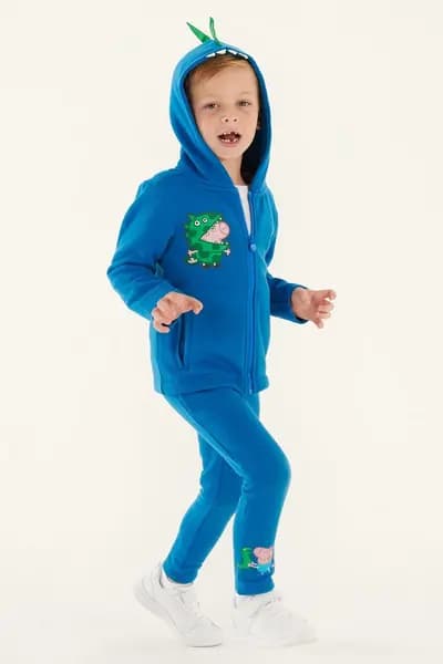 Regatta Animal Theme Coolweave 'Peppa Pig' Full Zip Fleece Blue