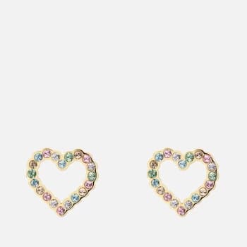 Ted Baker Womens Leenah: Crystal Heart Earring - Gold Tone/Pastel Multi