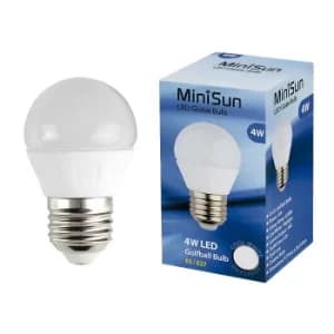Pack of 6 4W ES E27 Cool White LED Golfball Bulbs