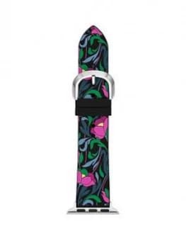 Kate Spade New York Kate Spade Apple Black Floral Watch Strap