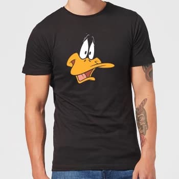 Looney Tunes Daffy Duck Face Mens T-Shirt - Black - 3XL
