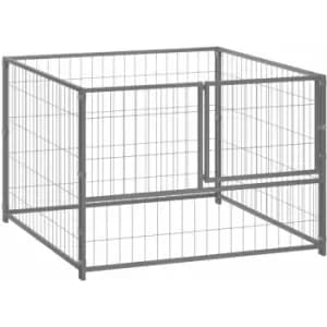 Vidaxl - Dog Kennel Silver 100x100x70cm Steel Silver