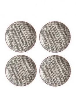 Maxwell & Williams Boho Kiraku Blue Dinner Plates ; Set Of 4