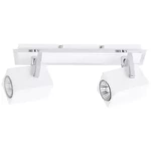 Italux Mateo - Modern Spotlights Chrome 2 Light with White Shade, GU10