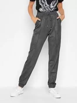 Long Tall Sally Grey Suede Jogger, Grey, Size 14, Women