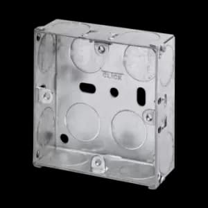 Click Scolmore Essentials 1 Gang 25MM K/O Galvanised Metal Back Box - WA093