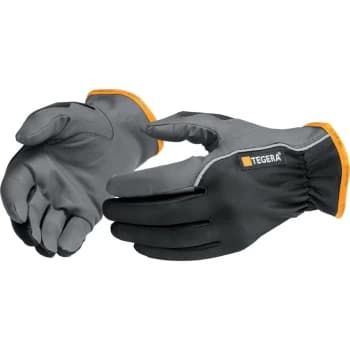 9100 Tegera Palm-side Coated Black/Grey Gloves - Size 10