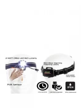 Awe USB Head Lamp Torch 250 Lumens