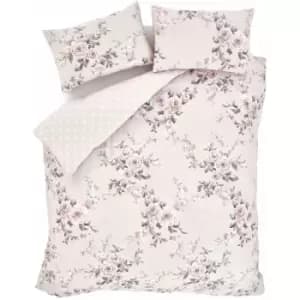 Canterbury Easy Care King Duvet Set Blush - Blush - Catherine Lansfield