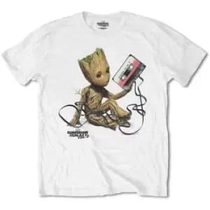 Marvel Comics - Guardians of the Galaxy V. 2 Groot with Tape Unisex Large T-Shirt - White