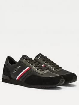 Tommy Hilfiger Iconic Material Mix Runner Trainers - Black