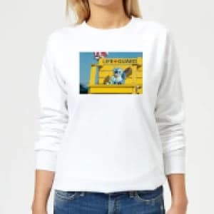 Disney Lilo And Stitch Life Guard Womens Sweatshirt - White
