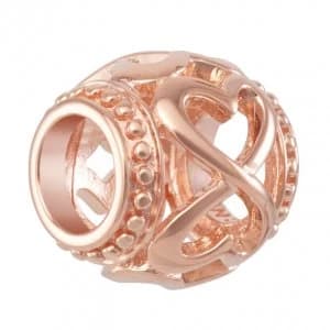 Chamilia Blush Infinity Heart Spacer Charm
