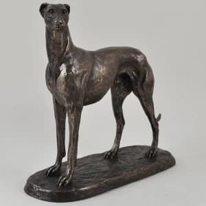 Greyhound Gus by Harriet Glen Cold cast Bronze Sculpture 19.5cm