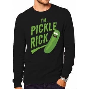 Rick And Morty - Pickle Rick Mens X-Large Sweatshirt - Black