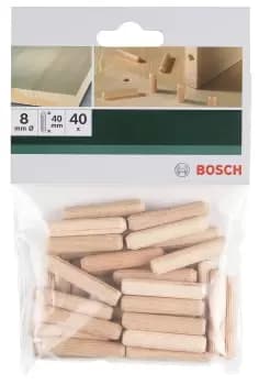 Bosch Dowel 8mm X 40mm, Pack Of 40