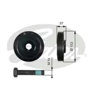 GATES Torsional Vibration Damper Kit TVD1006A