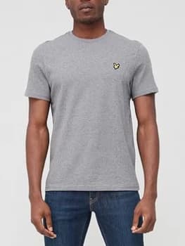 Lyle & Scott Plain T-Shirt - Grey Marl Size M Men