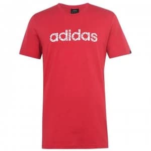 adidas Shoes Logo Mens T-Shirt - Red/White