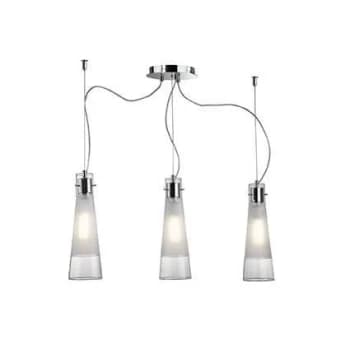 Kuky 3 Light Ceiling Pendant Bar Chrome, E27