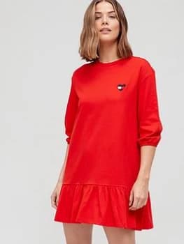 Tommy Jeans Tommy Jeans Homespun Heart Tee Dress - Red