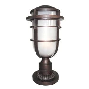 1 Light Outdoor Pedestal Light Victorian Bronze IP44, E27