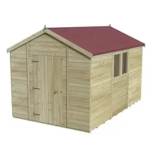 12' x 8' Forest Premium Tongue & Groove Pressure Treated Apex Shed (3.65m x 2.52m)