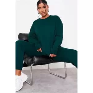 I Saw It First Bottle Green Ultimate Oversized Crew Neck Sweatshirt - Green
