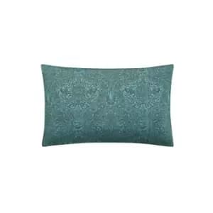 William Morris Honeysuckle & Tulip Pair of Standard Pillowcases, Mulberry & Teal