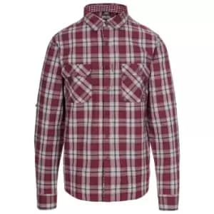 Trespass Mens Shottery Shirt (S) (Merlot Check)