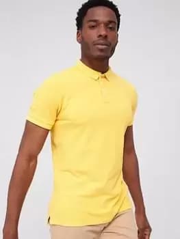 Superdry Vintage Polo Shirt - Yellow, Yellow, Size L, Men