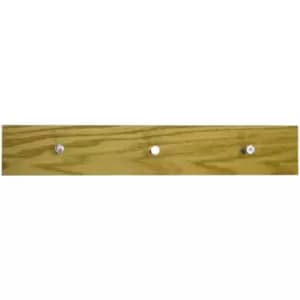 Techstyle Ellis Wood Wall Mounted 40Cm Floating Shelf With 3 Hooks Oak