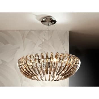 Schuller Ariadna - 12 Light Crystal Ceiling Pendant Chrome, champagne, G9