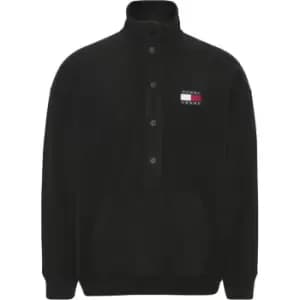 Tommy Jeans Tjm Skater Badge Polar Mock Neck - Black