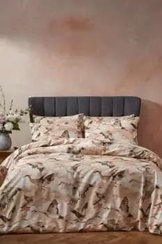 Flyway Birds Luxury Cotton Piped Duvet Cover Set